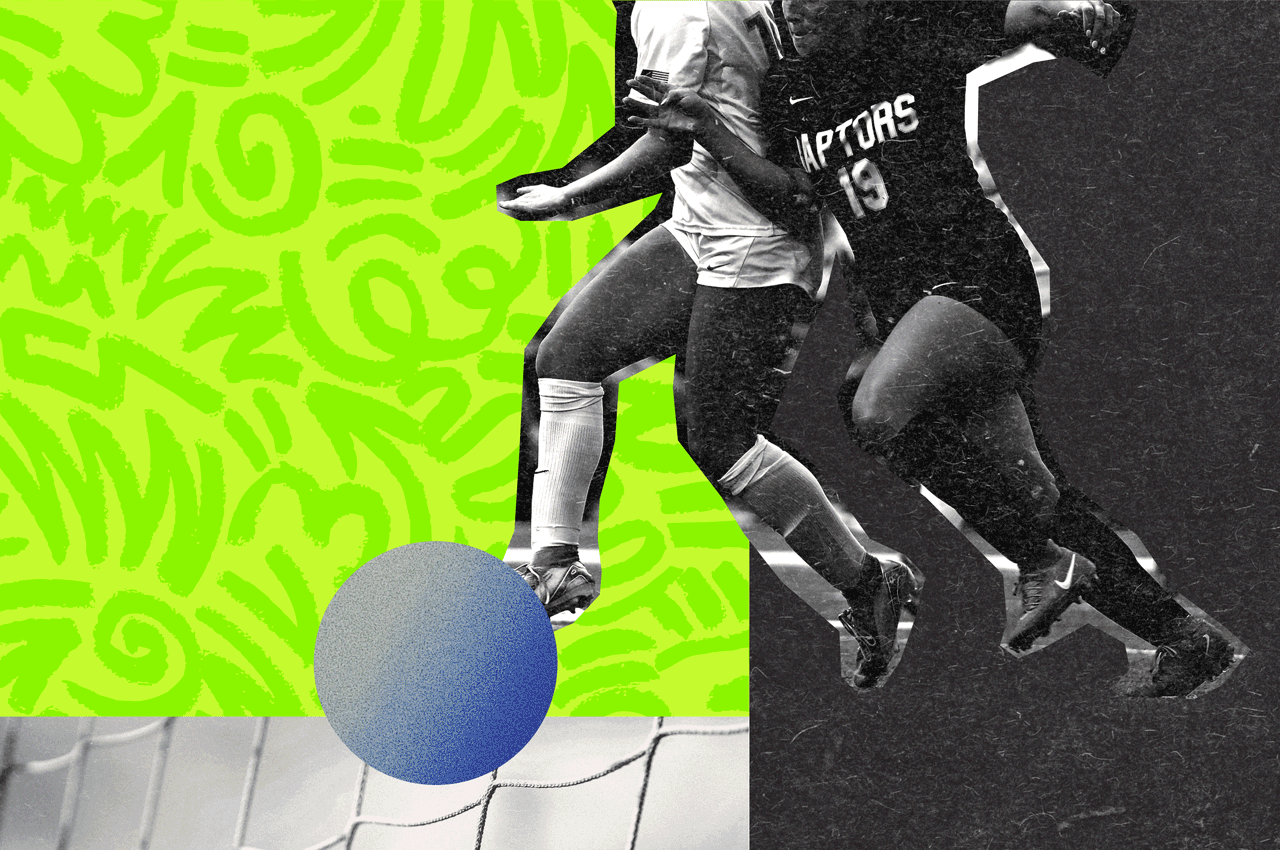 Girls soccer illustration