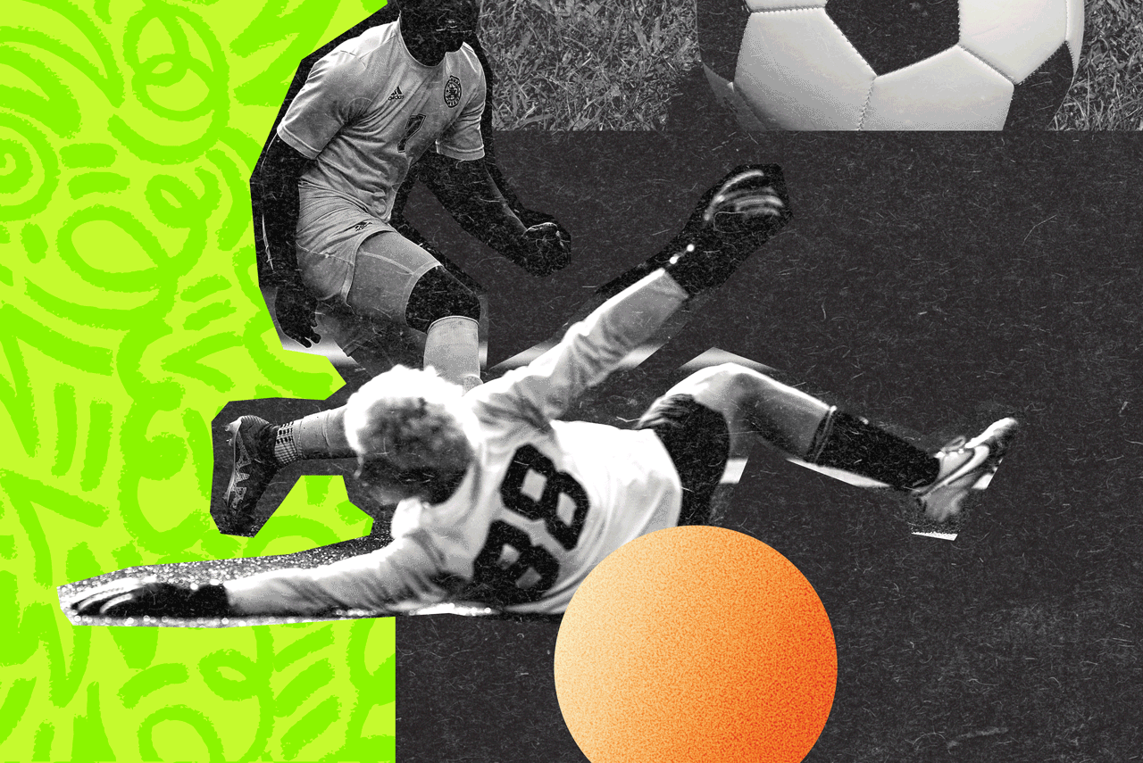 Boys soccer illustration